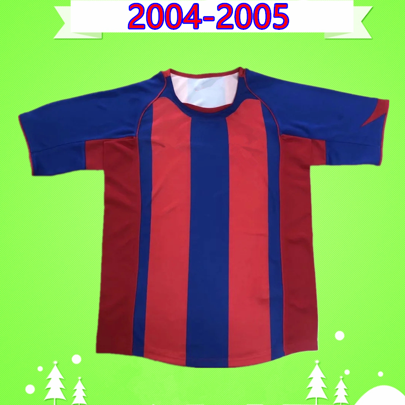 

#10 Ronaldinho 2004 2005 Retro soccer jersey home classic vintage football shirt #19 MESSI Xavi Deco Camiseta de futbol 04 05 Gudjohnsen, Retro 2004 2005