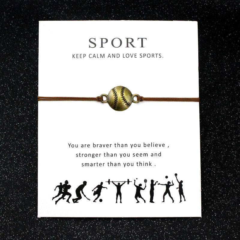 

Adjustable Ballerina Dancer Dancing Music Baseball Football Gymnastics Charm Men Dance Bracelets For Women