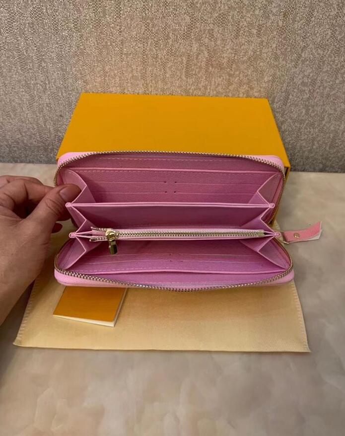 

fashion designer credit card holder high quality classic embossed leathere purse folded notes and receipts bag wallet purse distribution box, Red