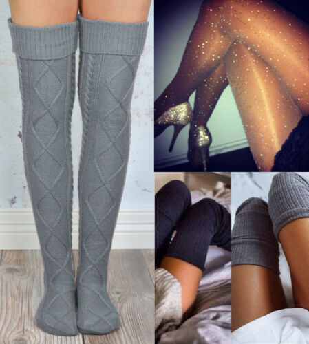 Black Grey Red 7 Colors Fashion Sexy Women knitted stockings Thigh High Over Knee Socks Long Cotton Stockings For Girls Ladies-image-484119186