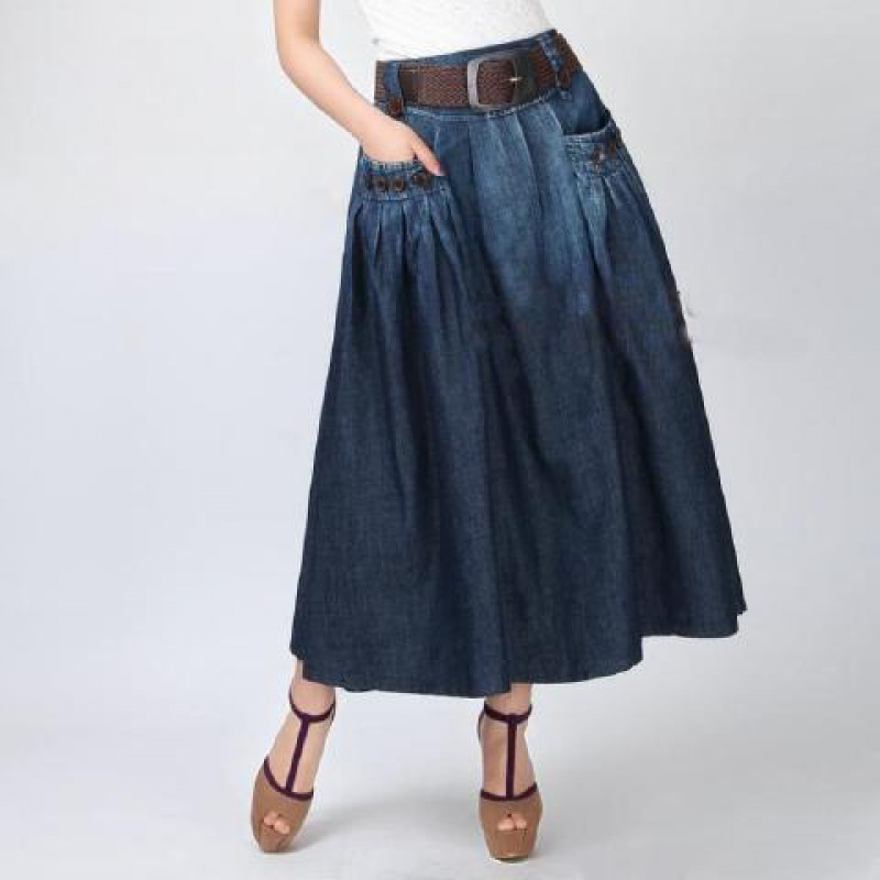 maxi denim skirts 3xl