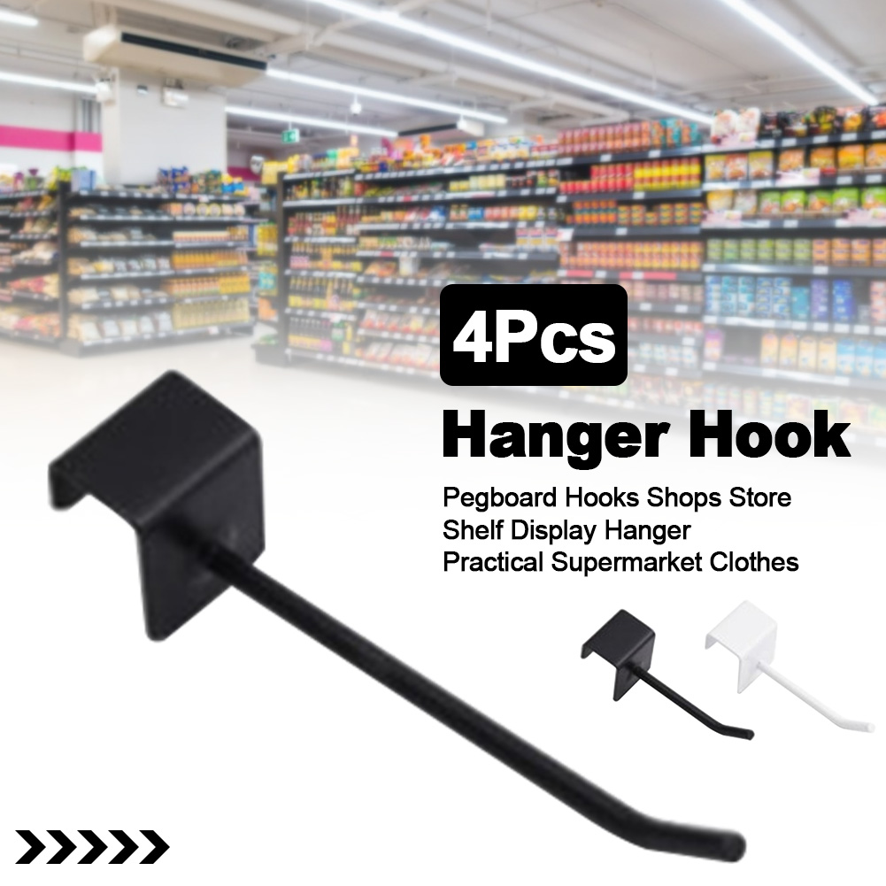 

4pcs Hanger Hook Shelf Display Hanger Racks Exhibition Pegboard Hooks Iron Store Durable Clothes Simple Supermarket Shops