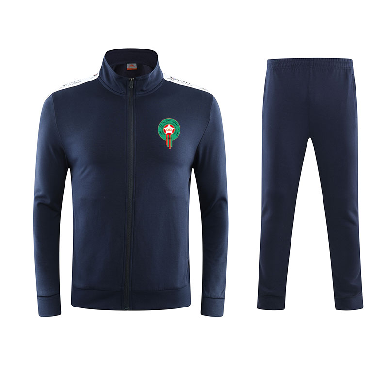 

Morocco Soccer Team New Design Mens Sportswear Running Sports Winter Tracksuits Training Gym Track Suits Custom Mens Jogging Tracksuit, Black;red