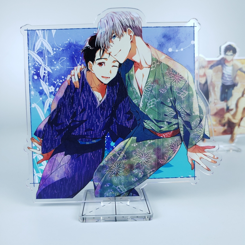 

Japan Anime YURI!!! on Yuri Katsuki Victor Cosplay Double-faced Stand Figure Acrylic Model Plate Toy gift 15cm