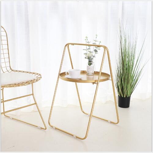 Bedroom Bedside Storage Cabinet Living Room Furniture Creative A-shaped portable tea table modern simple removable sofa reception-image-478018833
