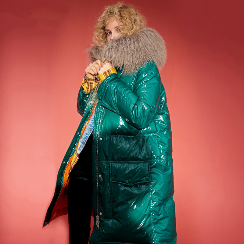 

New Woman Down Coat 90% White Duck Down Casual Women Jackets Solid Wide-waisted Femme Winter Wearing Coats For Women, Black
