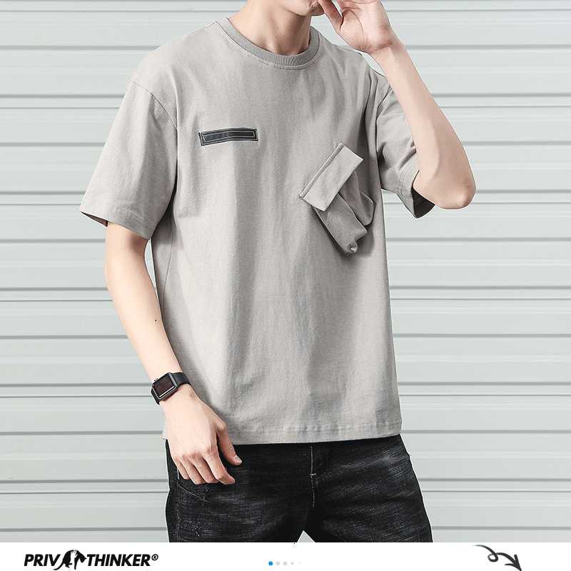 

Man Pockets Streetwear Graphic T Shirt Man's 2020 Summer Hip Hop T-shirts Tees Male Korean Casual Clothes Tshirts, Armygreen(asiansize)