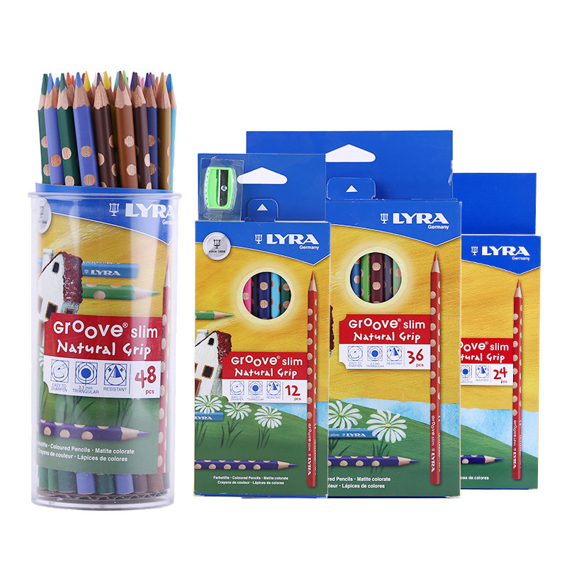 

Color-pencil 24/36 color children's primary school students art painting triangle pole color lead kids pencil
