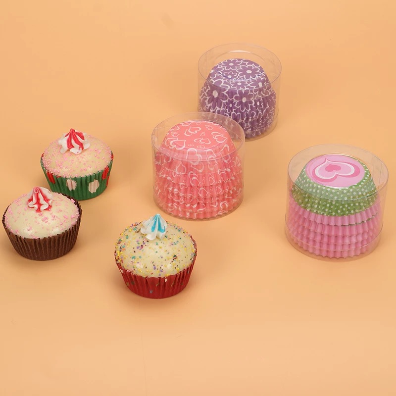 

100pcs/Set Small cupcake liner baking cup paper box muffin cases Cake Cup egg tarts tray cake mold Christmas party decorations