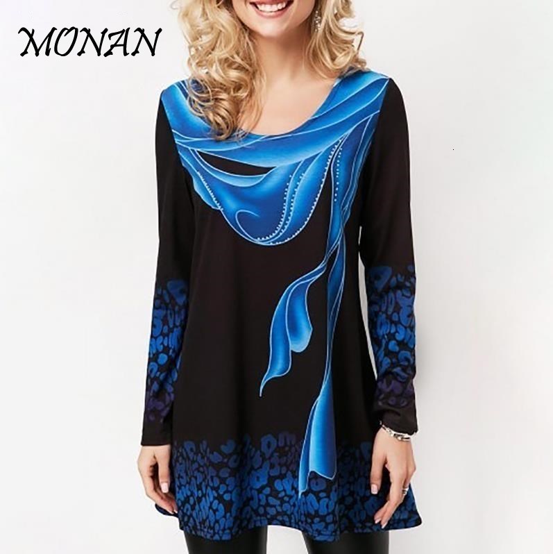 

Chiffon Shirt Women 2020 Spring Autumn O-neck Blouse long Sleeve Casual Printing Female fashion shirt Tops Plus Size StreetShirt, Style2