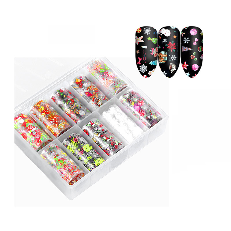

Christmas Nail Applique Winter Nail Art Stickers DIY Manicure Water Accessories Star Stickers 1Box/Set