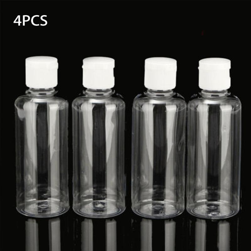 

4pcs X 100ml Plastic Liquid Shampoo Clear Makeup Container Lotion Multifunctional Travel Bottle