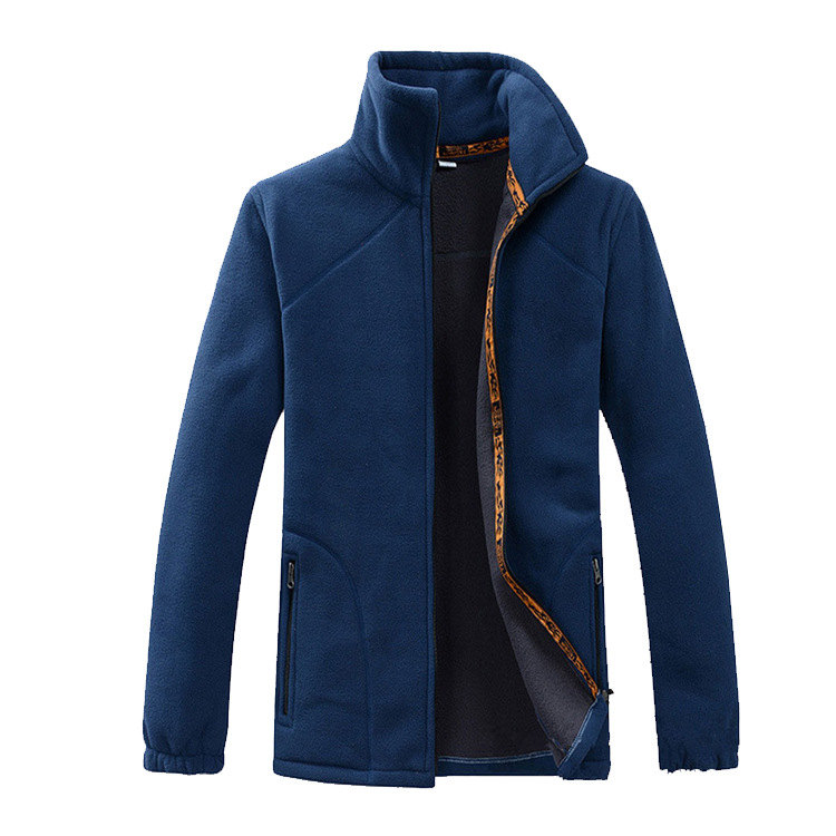 

MRMT 2019 Brand New Men's Fleece Jacket To Increase Overcoat for Male Middle-aged Jacket Outer Wear Clothing, Blue