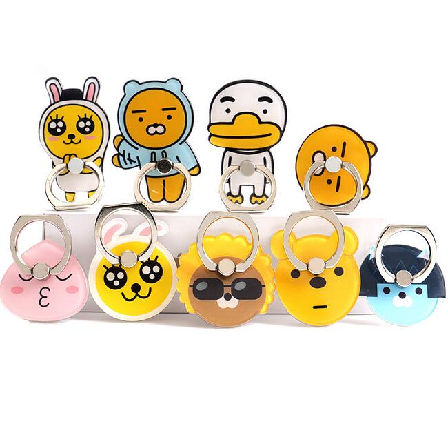 

Free DHL Universal 360 Degree Cute Cartoon Rabbit Bear Duck Finger Ring Holder Phone Stand Mount For iPhone 8 Samsung Mobile Phones ring bra, With retail package