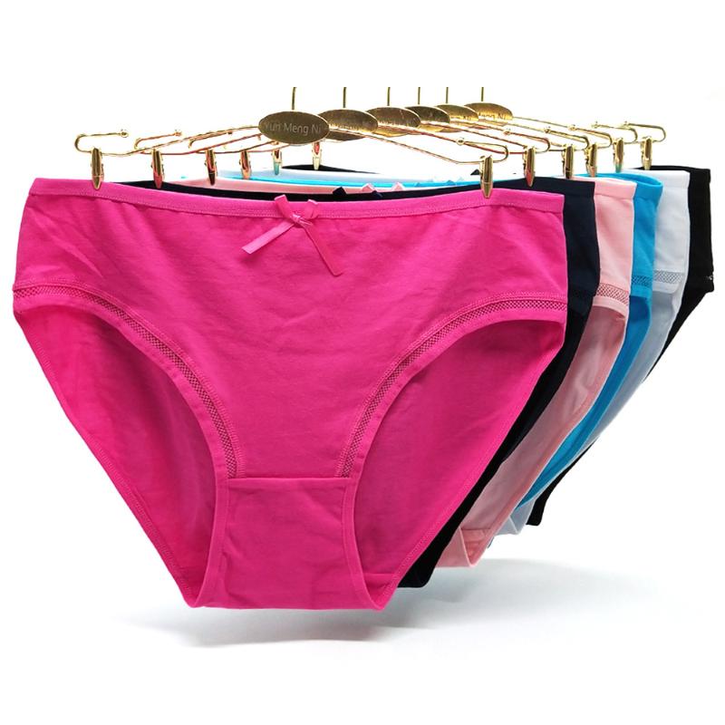 

Free Shipping 4pcs/lot 2XL/3XL/4XL Big yards Solid color cotton Women's underwear large size lady briefs mommy pants 89366, Mix 4 colors