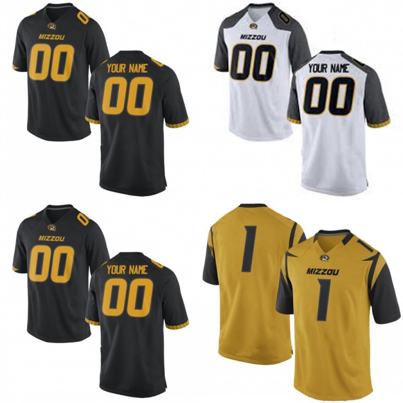

Custom Mizzou Missouri Tigers College Football Any Name Number #3 Drew Lock 34 Larry Rountree III 5 Terry Beckner Jr.12 Johnson Jerseys, Men