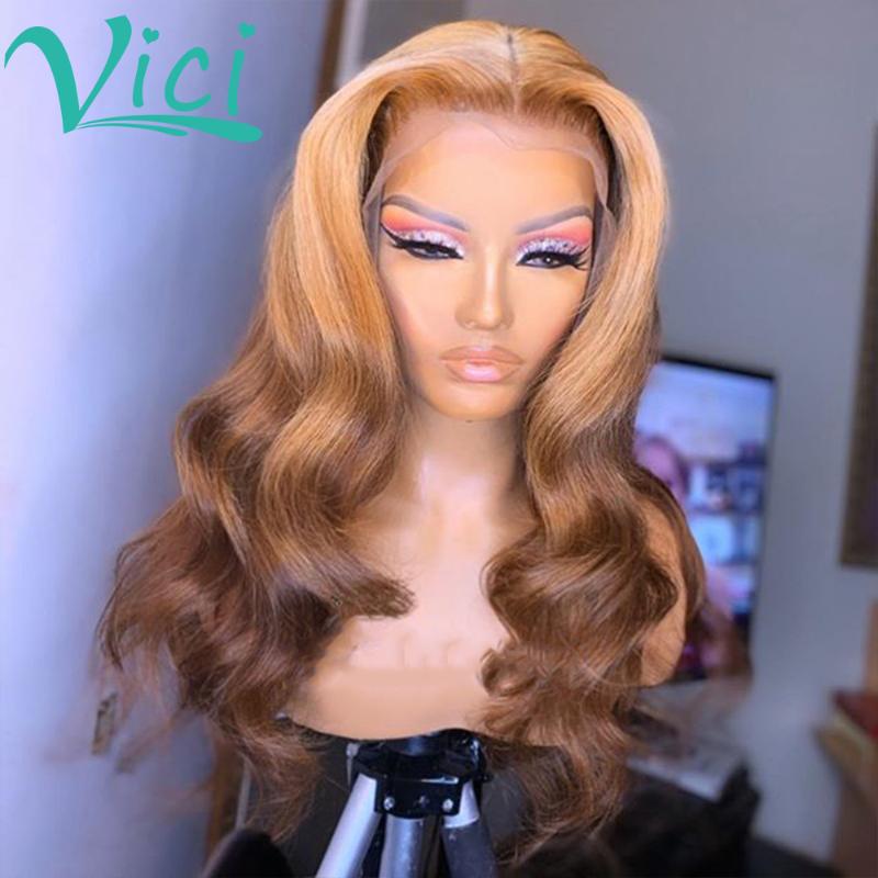 

4/27 Transparent Lace Wigs For Black Women Body Wave Lace Front Wig Human Hair Wigs Pre Plucked 13x6 Colored Frontal Wig, As pic