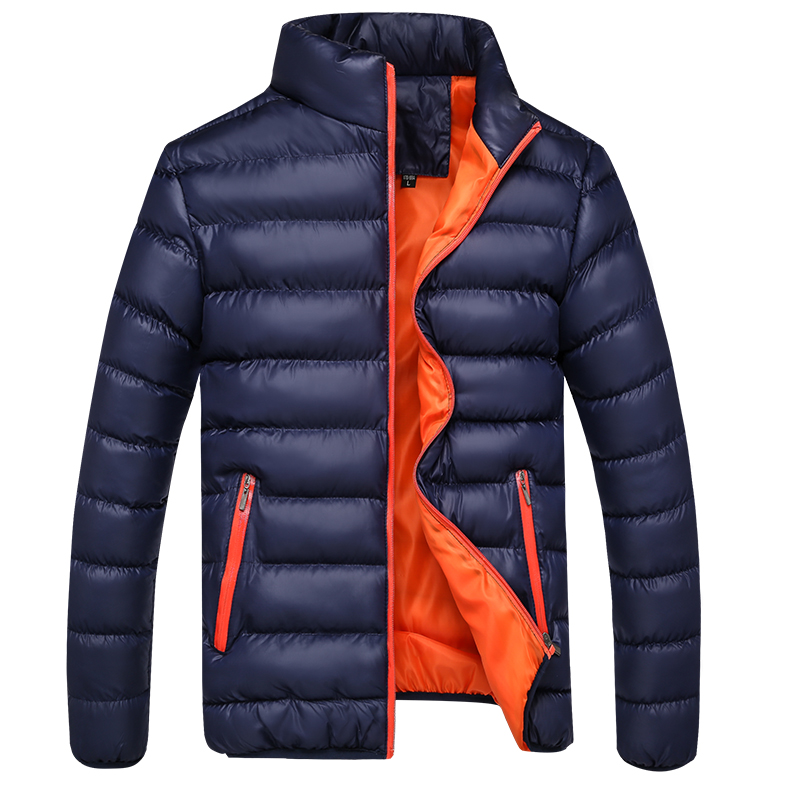 

2016 New Men Winter Solid Ultralight Jacket Men Cotton Brand Dress Fashion Thick Outwear Coats Men's Clothing Plus Size, Black