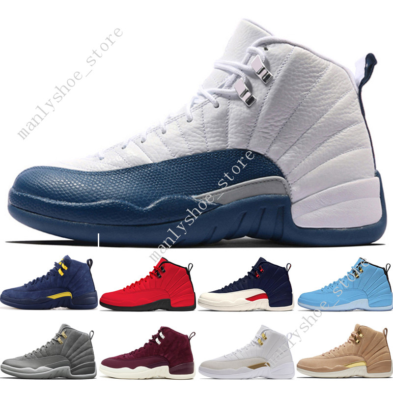 Cheap 12 12s mens basketball shoes Michigan Bulls College Navy Vachetta Tan Dark Grey Bordeaux Chinese New Year men Sports sneakers WOMENS