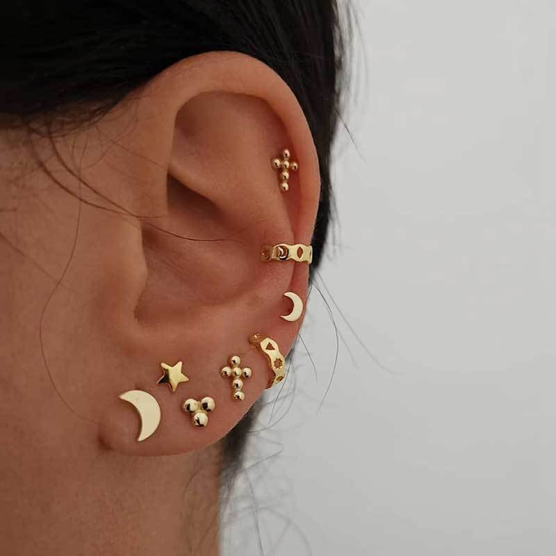 

Dangle & Chandelier MAA-OE 2021 Boho Vintage Fashion Geometric Star Cross Moon Crown Earrings For Women Gold Earring Jewelry Wedding Party G