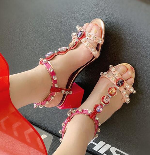Bridal Para Mujer Tacones Altos del partido de tarde puntera abierta Hebilla Tobillo Sandalias Zapatos