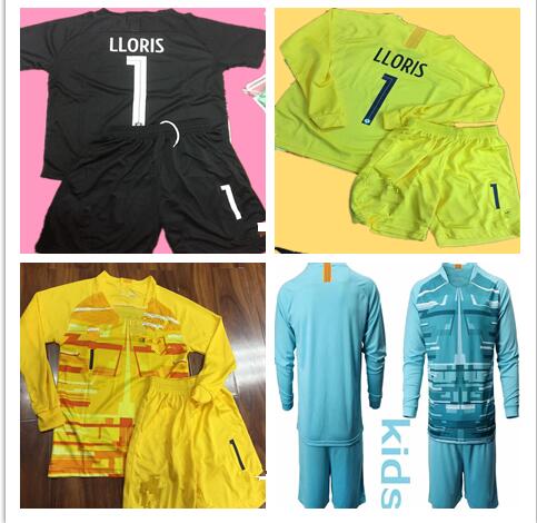 

World Cup 2 Stras KIDS goalkeeper jerseys #1 LLORIS Long Sleeve Goalie T Shirt Kits Baby uniforms Children goalkeeper jerseys, Orange