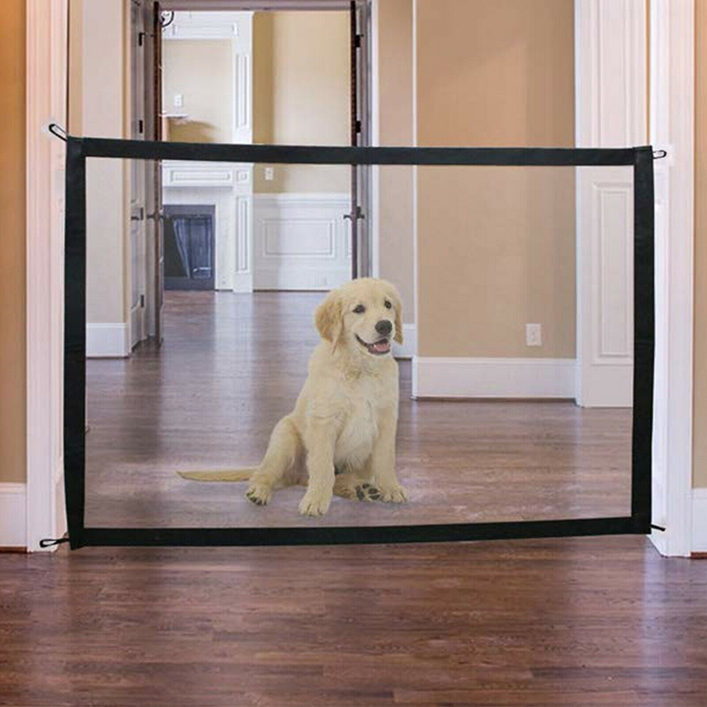 

71/43x28'' folding pet mesh gate dog baby safe net fence enclosure w/ hook