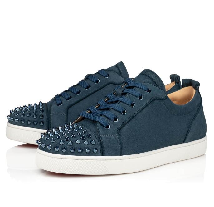 Nouvelle usine en gros Spikes marque sneakers rouges Chaussures Bas Bas Haut Goujons Hommes Casual Flats Red Sole robe de soirée de mariage avec