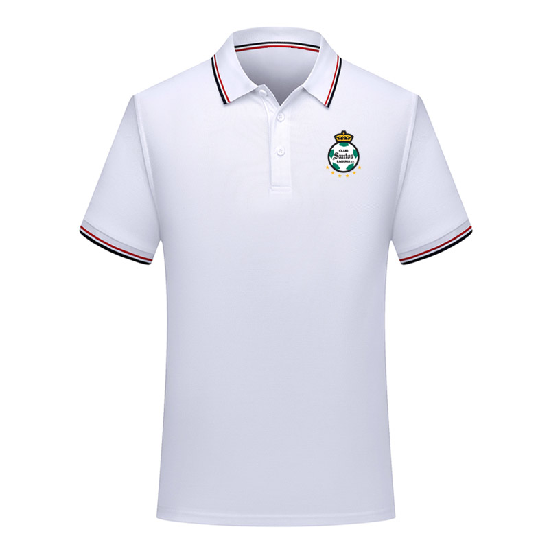 

2020 Liga MX Club Santos Laguna Polo shirts soccer jerseys Soccer Polo shirt 2020 2021 Santos Laguna Short Sleeve polo shirt Fans Tops, Black