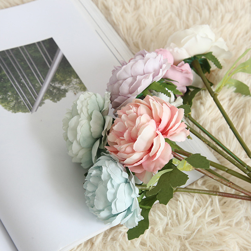 

Simulation Flower Single Head Artificial Rose Home Decoration Wedding Festival Decor MYDING, Champagne