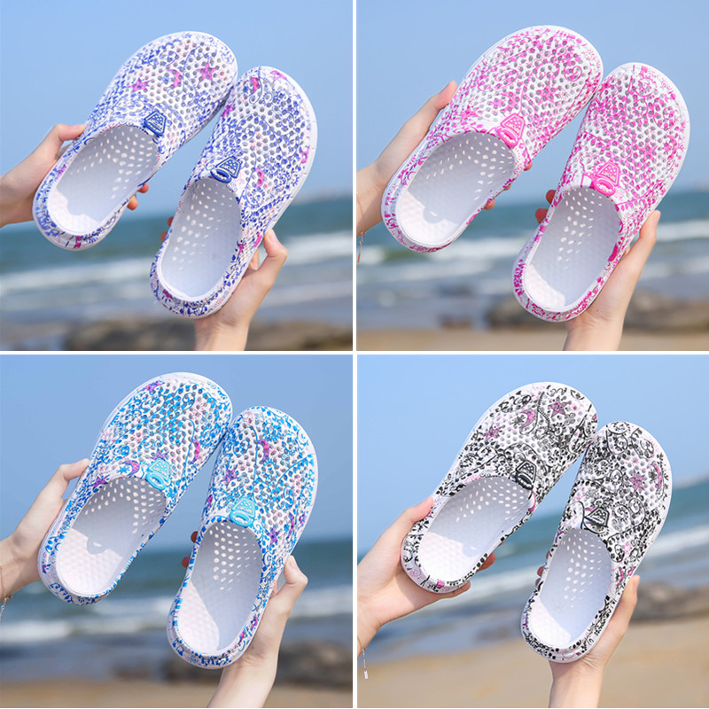 

Summer Women's Sandals Quick Dry Beach Water Shoes Breathable Home Anti-Slip Slippers, Black