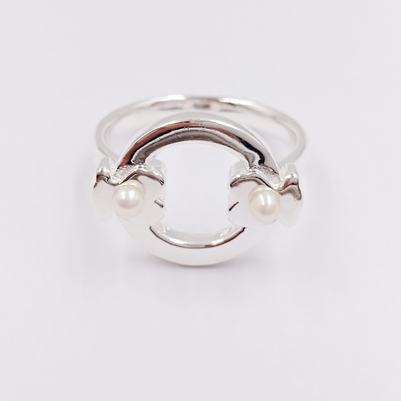 

Bear Jewelry 925 Sterling Silver rings Silver Super Power Ring With Pearls Fits European Jewelry Style Gift C812405500