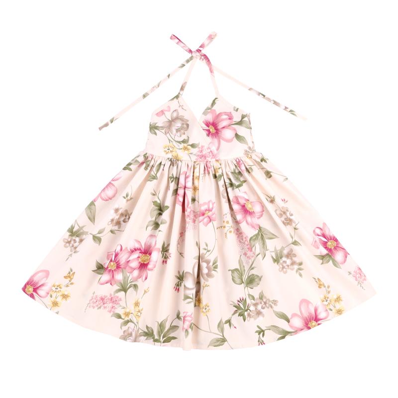 

Toddler Girls Dress 2020 Brand Summer Sleeveless Floral Princess Costumes for Kids Clothes Baby Girls Party Dress Vestidos, Orange