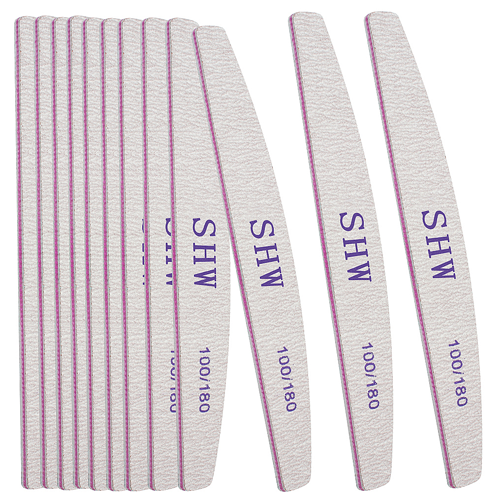 

12~15 Pack Professional Nail File Set Double-Sided 100/180 Grit Emery Board Manicure Tools For Nail Grooming and Styling