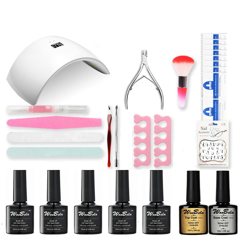 

Professional Manicure Tools Nail Art Kit UV Nail Lamp Set LED Gel Polish Sets Colors UV Gel Set