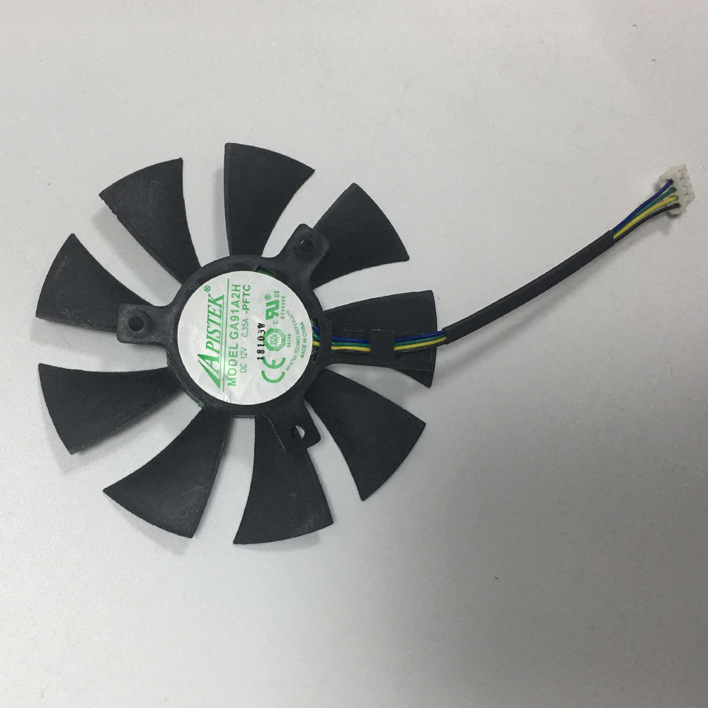 

85mm GA91A2H -PFTC 12V 0.35A 4Wire GTX1060 ti GTX960 GTX1070MINI Graphic Card Fan GA91A2H-PFTC 40mm Holes Size