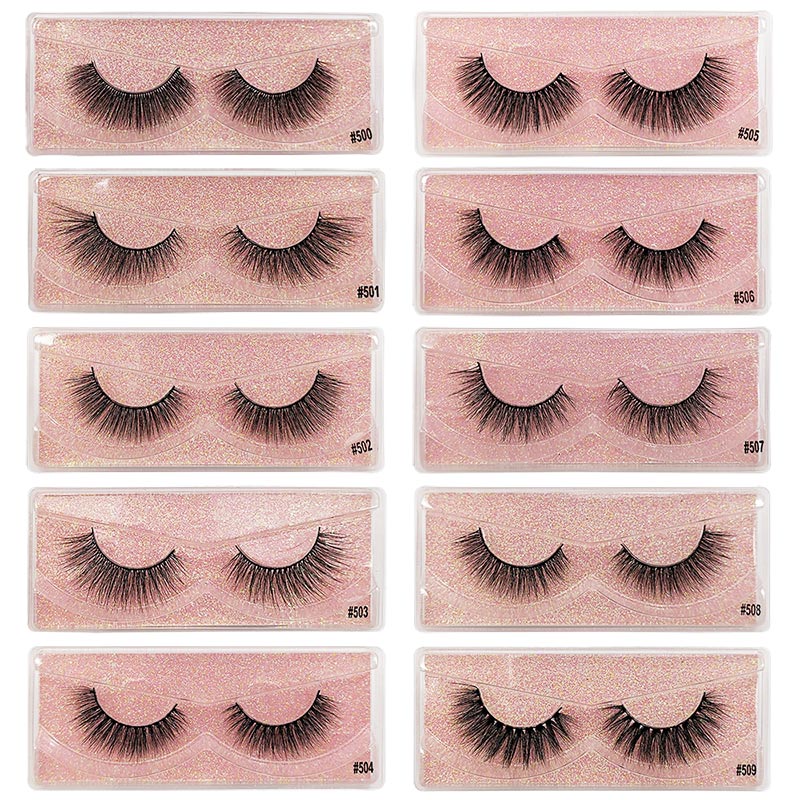 

Wholesale 3D Mink Eyelashes 1 Pair False Eyelashes Natural Long Mink Lashes Fluffy False Lashes Makeup Maquiagem Cilios 3D Fake Eye Eyelash