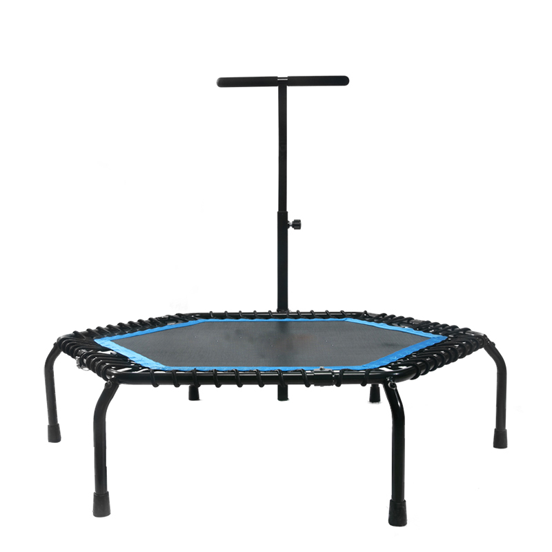 

50 Inch Trampoline With Armrest, Trampoline for Children and Adult Workout Gym, Foldable Household