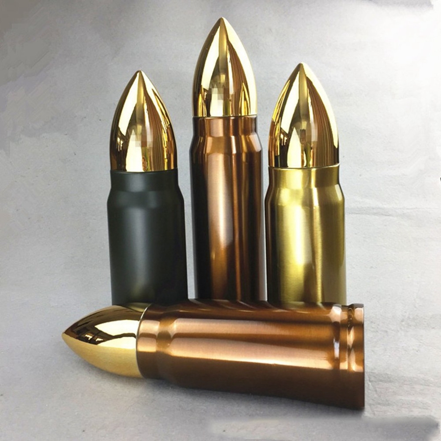 

Fashion Bullet Flask Water Bottle Stainless Steel Thermos Bottle Double Wall Vacuum Insulated Cup Tea Coffee Bullet Flask Mugs TTA760