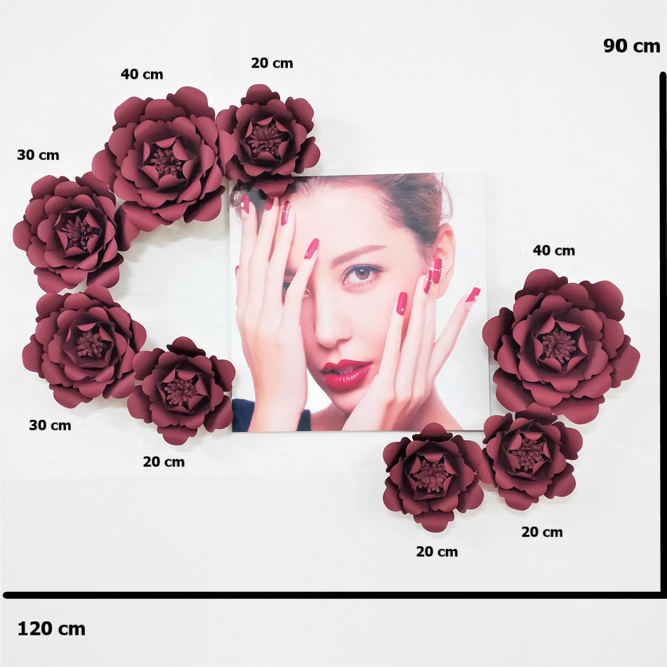 

Assembled 8 Giant Paper Cardstock Flowers For Wedding Backdrop Baby Nursery Baby Shower Bridal Shower Decorations Home Deco Mix Sizes, Custom order