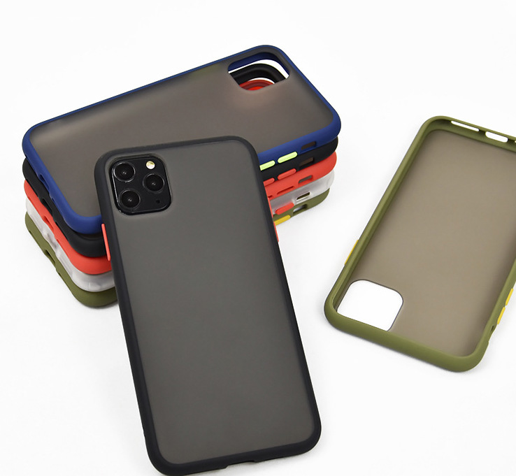 

Dual color matte case for iphone 6 s 7 8 plus x xr xs max cases frosted cover for iphone 11 pro max covers tpu+pc hoesje etui tok kryt, Mixed colors/remark colors