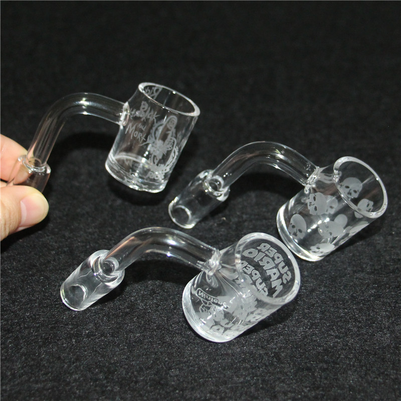 

100% Real Quartz Banger with glass carb cap 14mm Domeless Nail Male 90 Degrees quartz danger for dab rig bong
