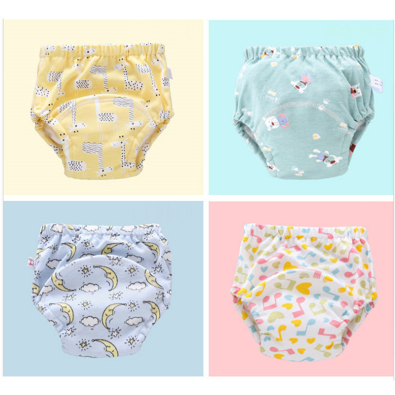 

6Layer Waterproof Reusable Baby Cotton Training Pants Infant Shorts Underwear Cloth Diaper Nappies Child Panties Nappy Changing, 25