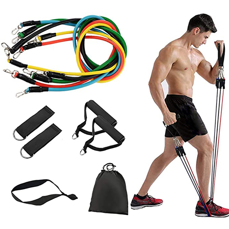 

Exercise Resistance Bands Set Stackable Up to 100Lbs Workout Bands Ankle Straps Home Workouts Physical Therapy Gym Training Yoga