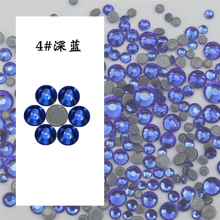 

Shiny Crystal SS6-ss20 Sapphire Rhinestones Flat Back Hotfix Stone Machine Glass Rhinestone bikini competitor crystals