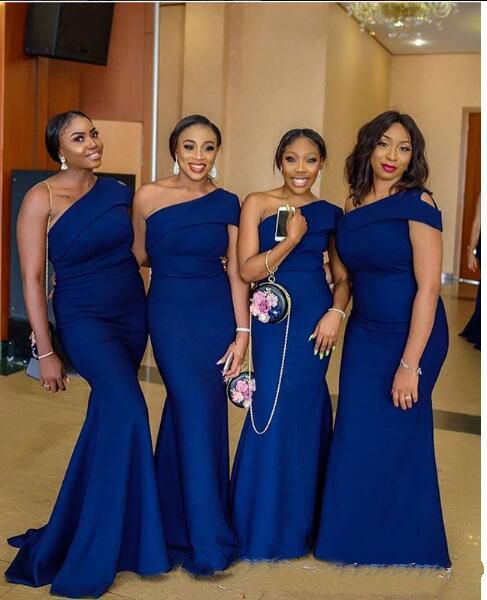 royal blue and gold bridesmaid dresses