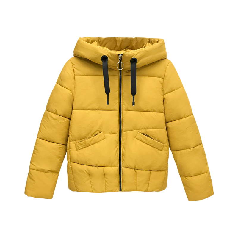 

Wholesale fashion women short paragraph new autumn and winter student cotton coat size XS-XL, Creamy-white