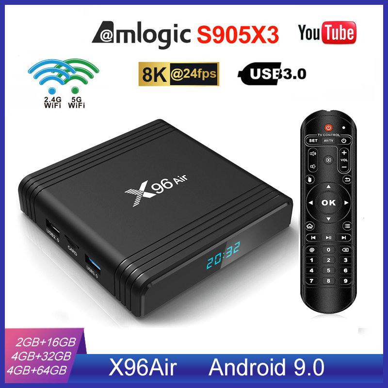 

NEW X96 Air S905X3 Android 9.0 TV Box 4GB 32GB 2.4G+5.0G WIFI Better Than X96 Mini TX3 Mini