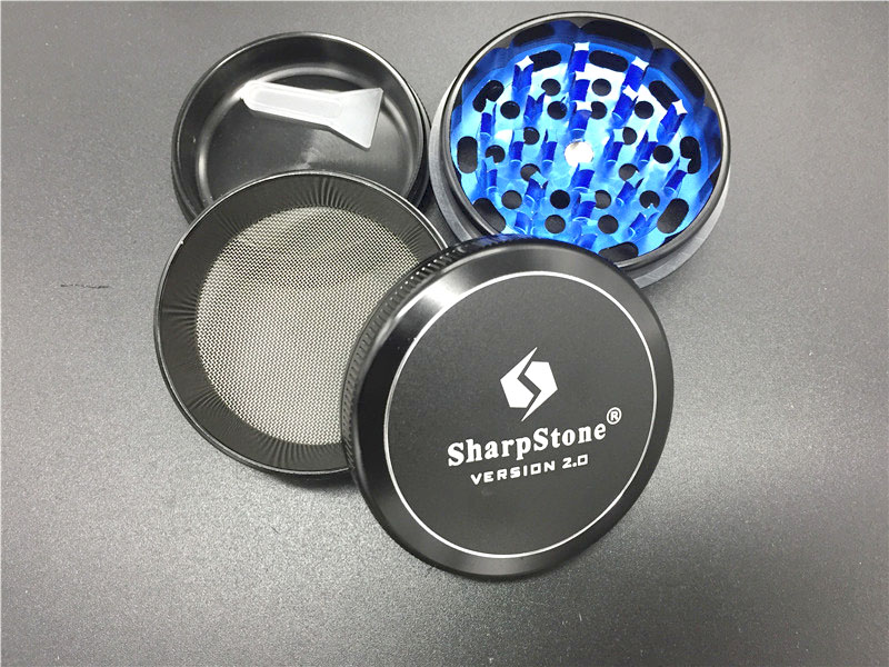 

Cheap 4 Layers 63mm SharpStone grinder version 2.0 herb grinder Aluminium Metal Smoking Grinders Tobacco Crusher Sharp Stone herb Grinder