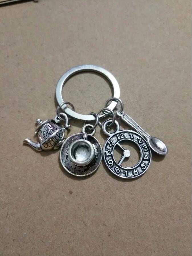 Retro style Zinc alloy Coffee cups Pendants accessories 18pcs